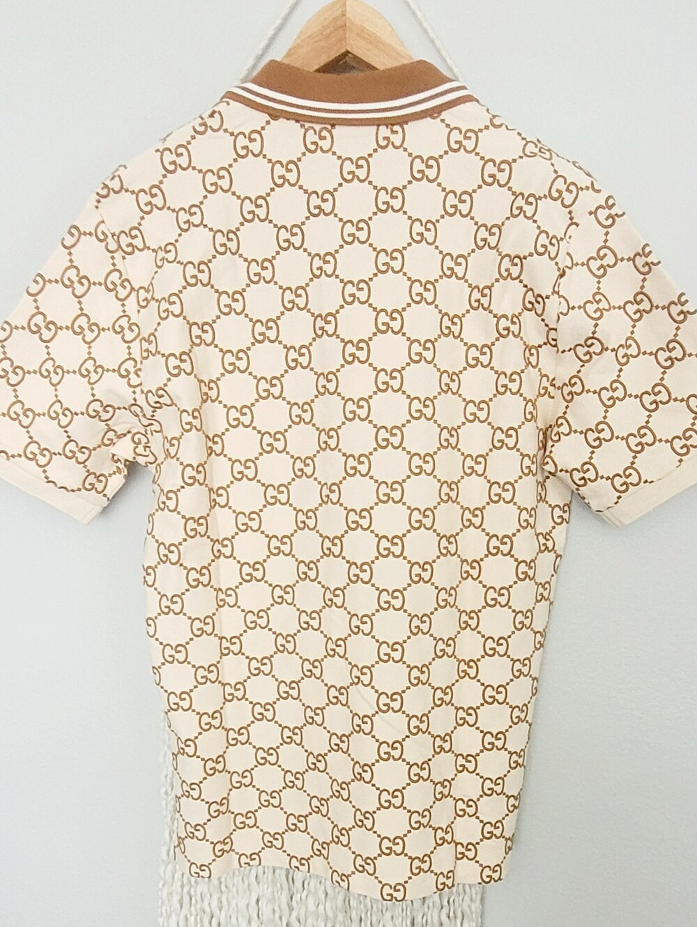 🇮🇹GUCCI EMBROIDERED👕 BEIGE POLO✨️ - Picture 11 of 15
